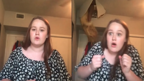 VIDEO: Su madre rompe el techo mientras cantaba para Tik Tok