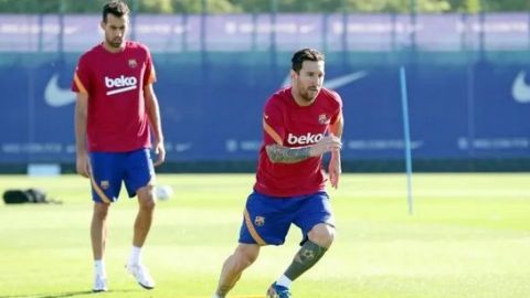 Messi se entrena de forma voluntaria en día libre