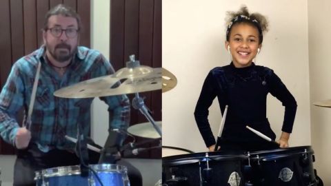 VIDEO: Dave Grohl compone canción para niña baterista que hace covers