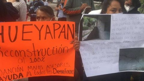 Damnificados del 19-S en Morelos piden ayuda de AMLO