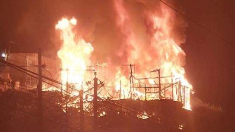 Siete viviendas fueron consumidas por el fuego en Tijuana