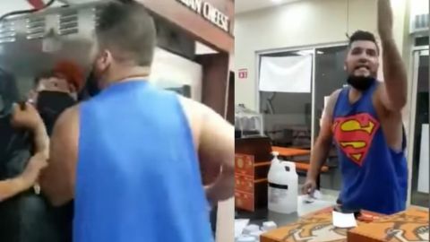 Video: Lord Pizza, Golpea e insulta a personal por negarle venderle una pizza