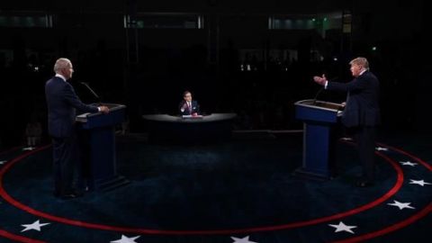Trump llama "socialista" a Biden al inicio de su primer debate