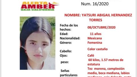 Activan Alerta Amber por menos Abigail Hernández Torres