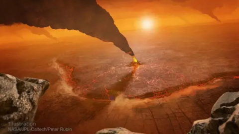 Así luciría la erupción de un volcán activo en Venus