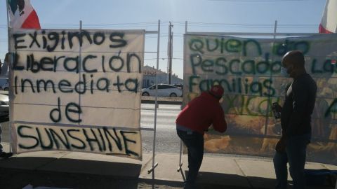 Se manifiestan por detención de líderes pescadores de San Felipe