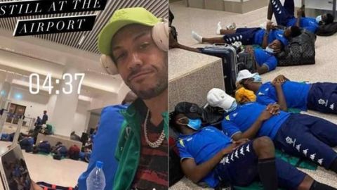 Aubameyang y selección de Gabón, obligados a dormir en el suelo de aeropuerto