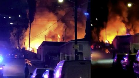 VIDEO: Fuerte incendio en la colonia Los Pinos
