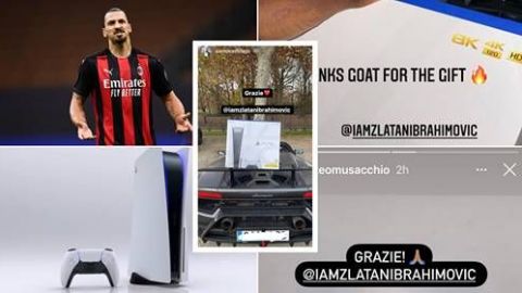 Zlatan Ibrahimovic regala Play Station 5 a sus compañeros en el AC Milan