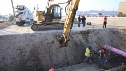 En reparación, Callejón Pluvial en Tercera Etapa de Río Tijuana