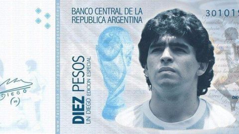 Proponen crear billete con la imagen de Diego Armando Maradona
