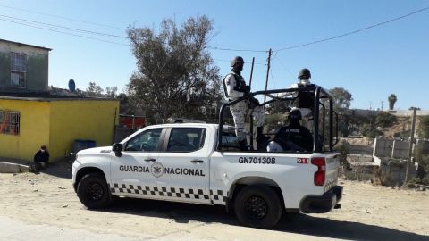 Policía municipal y Guardia Nacional resguardan el acto del Presidente AMLO