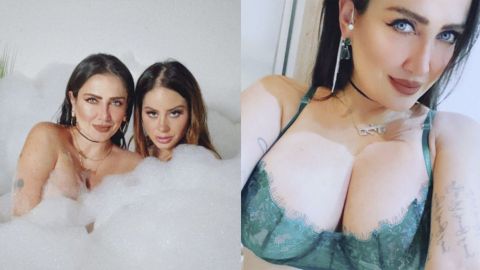 FOTOS: 🤤 Celia Lora se prepara para unas ''tijeras'' en la bañera con su amiga