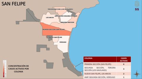 Colonias con más contagios de Coronavirus en Mexicali
