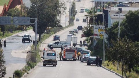 Congestionamiento vial para entrar a Tijuana