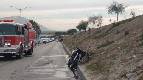Accidente de motociclista en la vía rápida oriente