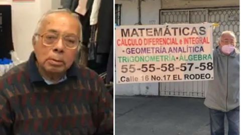 Abuelito que ofrecía en la calle sus clases de matemáticas obtiene trabajo