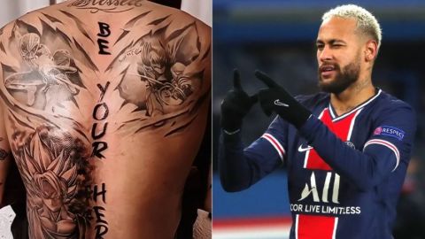 Neymar y su sorprendente tatuaje de Gokú