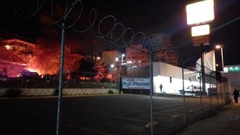 Incendio frente al Hospital General