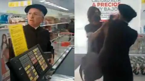 VIDEO: Sacerdote golpea a personas que le reclamaron por no usar cubrebocas
