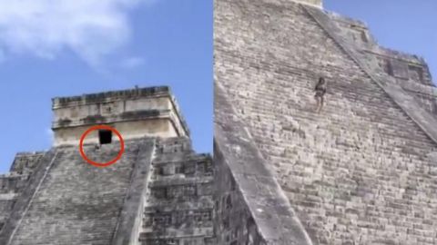 VIDEO: Mujer esparce cenizas de su esposo en Chichén Itzá