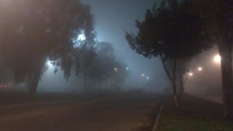 Densa capa de neblina desde anoche en Tijuana