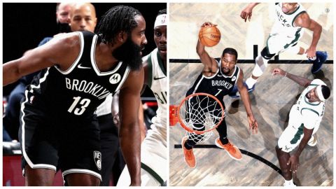 Harden y Durant las estrellas en el triunfo de los Nets