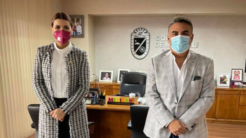 Marina del Pilar y Ruiz Uribe en diálogos para vacunación y materia social