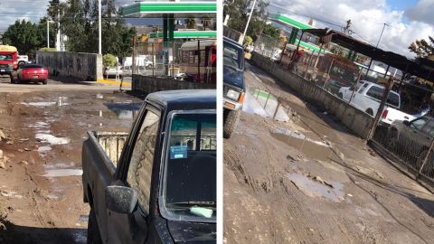 Calles sin pavimentar afectadas por lluvias en Tijuana
