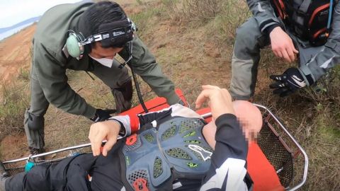 Rescatan a  motociclista en la Cañada ''El Muerto''