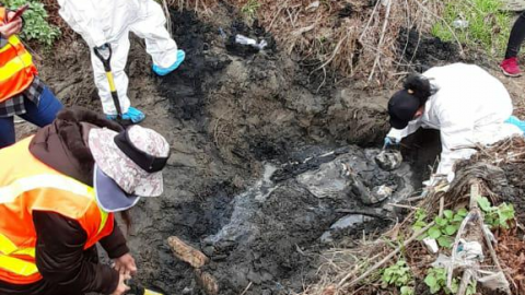 VIDEO: Familiares de desaparecidos encuentran cuerpo sin vida en Tecate