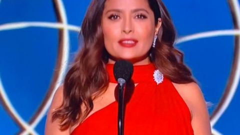 Salma Hayek cautiva durante su participación en los Globos de Oro