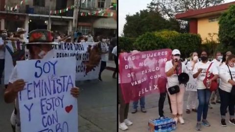 Mujeres marchan en apoyo a Félix Salgado en Iguala