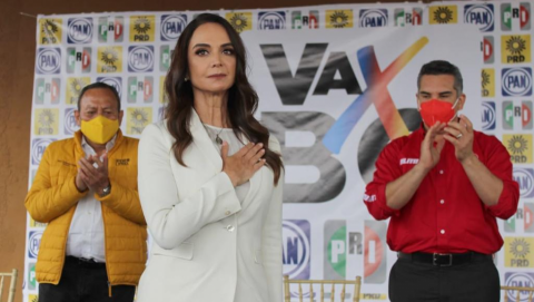 Presenta coalición 'Va por BC' a Lupita Jones como pre candidata a la Gubernatura