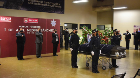 Honras fúnebres del policía municipal Abel Molina