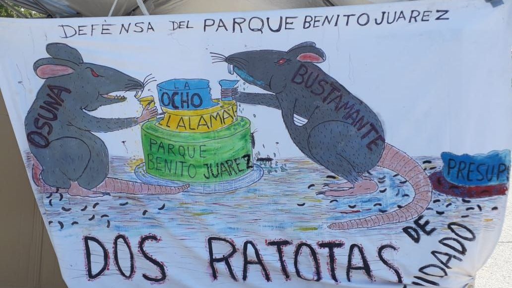  Activistas luchan por defender el parque Benito Juárez