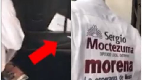 Video: Sergio Moctezuma quita propaganda de su contrincante