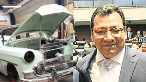 Magistrado usa taller de tribunal para restaurar sus autos clásicos