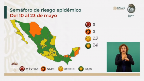 México 'se pinta' de verde en semáforo de COVID-19, BC permanece en amarillo