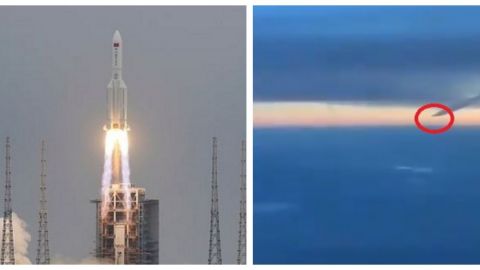 Cae por fin el cohete chino en nuestro planeta (VIDEO)