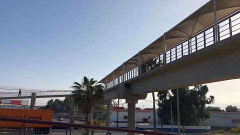 En funcionamiento nuevo puente peatonal en El Sauzal