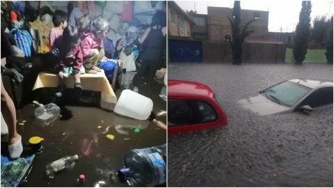 Afectaciones por lluvia llegan al EdoMex; trasladan a personas en lanchas