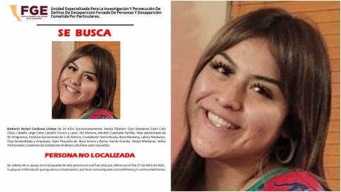 Buscan a Katherin Rachel Cárdenas Chávez de 14 años en Tijuana