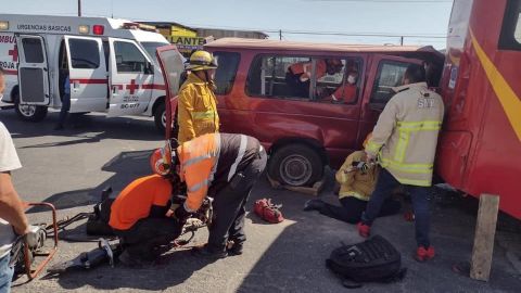 Se registra fuerte choque en el fraccionamiento Villas República de Mexicali