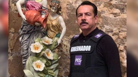 Candidato del PES a gubernatura de Sinaloa hace campaña con chaleco antibalas