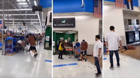 VIDEO: Empleado de Walmart deja inconsciente a cliente que le escupió