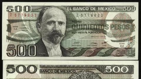 Este antiguo billete de 500 se vende en Internet hasta por 15 mil pesos