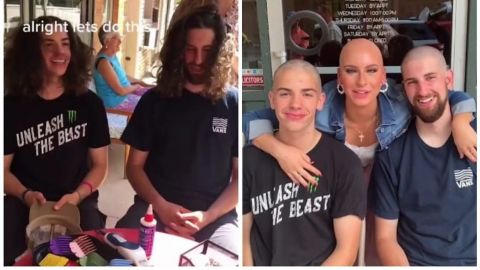 Hermanos se rapan para regalarle una peluca a su prima con alopecia