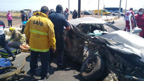 Fuerte choque deja a dos mujeres lesionadas en Mexicali