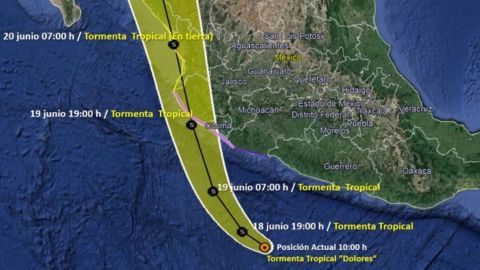 Se forma la tormenta tropical 'Dolores' en el Océano Pacífico